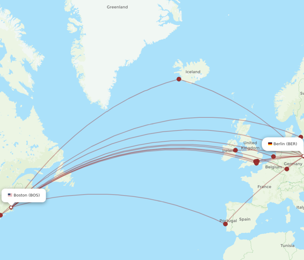 Picture of: Flights from Berlin to Boston, BER to BOS – Flight Routes
