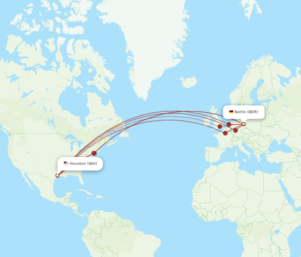Picture of: Flights from Houston to Berlin, IAH to BER – Flight Routes