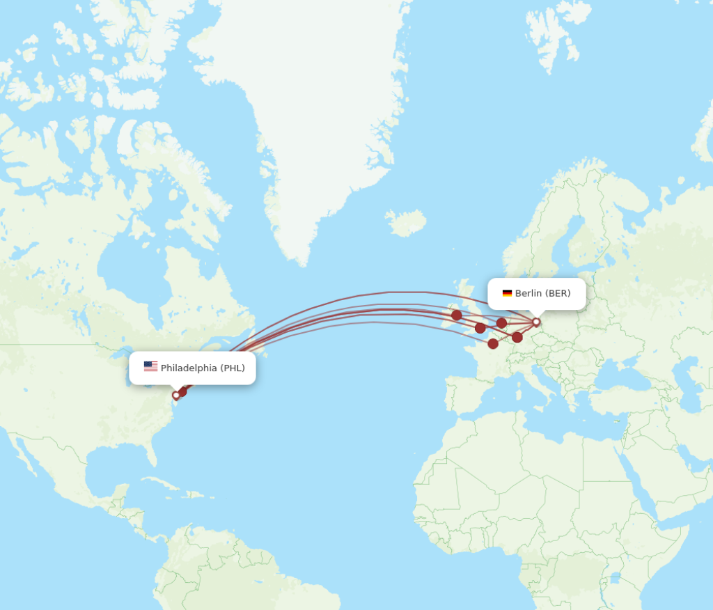 Picture of: Flights from Philadelphia to Berlin, PHL to BER – Flight Routes